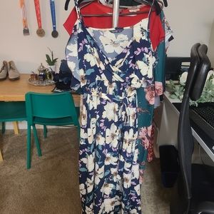 Blue floral Shein dress